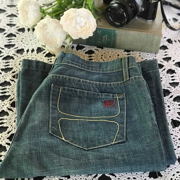 *RARE AND EXCLUSIVE* Indigo Hand Wide Leg - Picture 1 of 8
